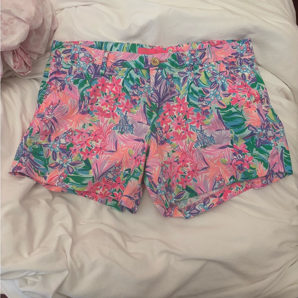 Lilly Pulitzer Pink and Green Floral Women's Shorts